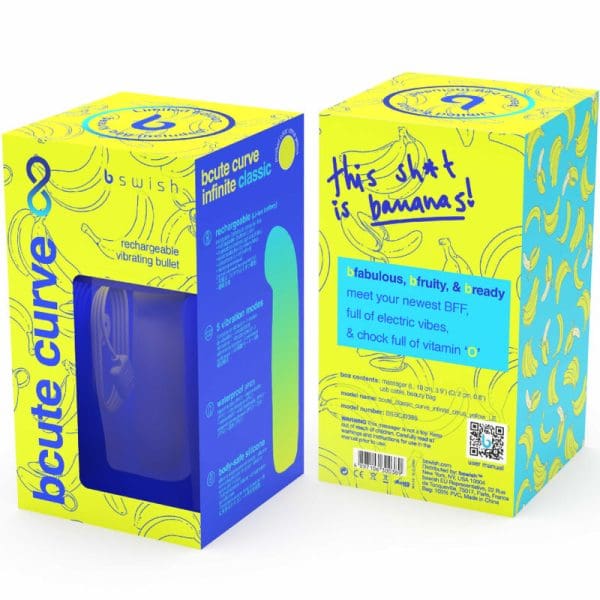 B SWISH - BCUTE CURVE INFINITE CLASSIC LIMITED EDITION RECHARGEABLE SILICONE VIBRATOR YELLOW 5